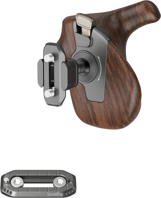 SMALLRIG 5161 ImageGrip Series Wooden Handle with NATO Clamp (Left Side)
