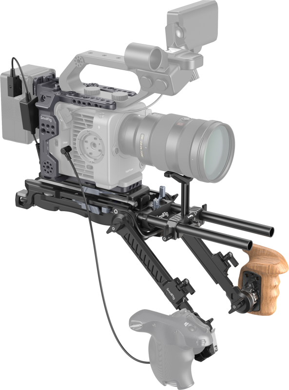 Designed to provide a comfortable and convenient solution to shoulder shooting. It consists of SmallRig Cage Kit for Sony FX6 4124