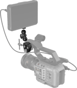 and a phone holder.  There is a 1/4"-20 screw on one side of the magic arm for an action camera