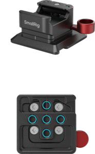 this accessory ensures seamless portability and compatibility. The integrated Arca-Swiss quick release plate effortlessly fits Arca-type tripods and DJI RS 2