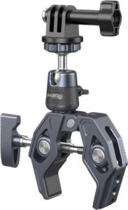 CNC process anodized and carved to increase sturdiness and durability. It features a skeletal design and shark clamp with stronger clamping force as well as widely compatible 3/8"-16 threaded holes and ARRI 3/8"-16 locating holes.