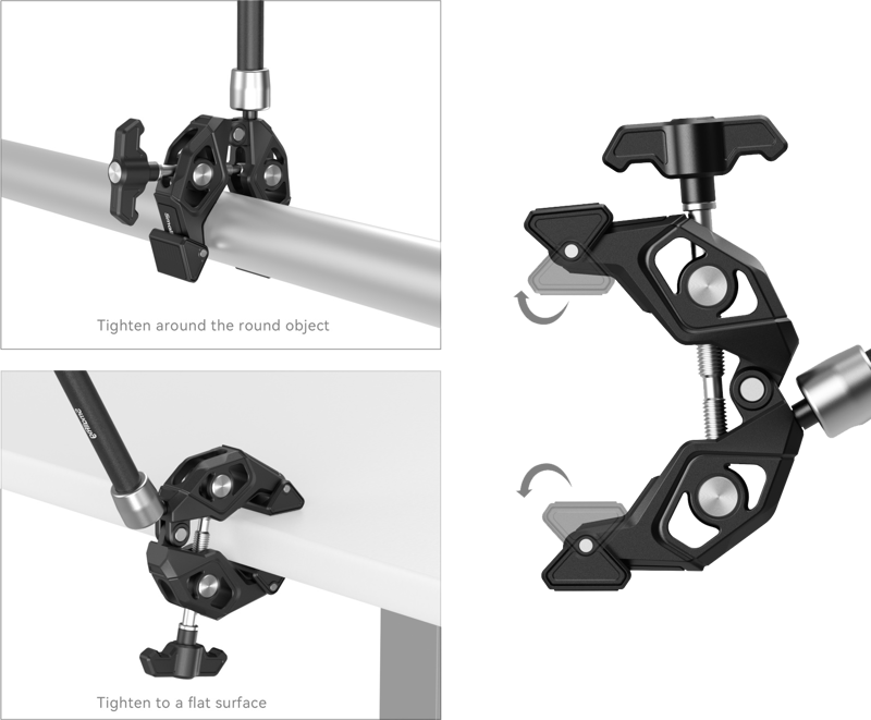 SMALLRIG 4454 Crab-Shaped Super Clamp Kit with Magic Arm