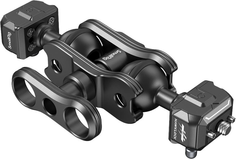 which features 1/4"-20 threaded screw slots on both ends