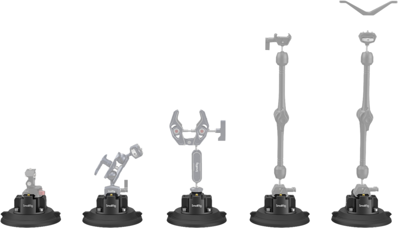 SMALLRIG 4122 Suction Cup 4" with camera mount