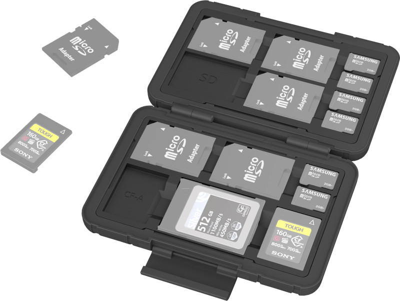 Designed for storage and protection of memory cards. It looks pretty and feels comfortable with uneven