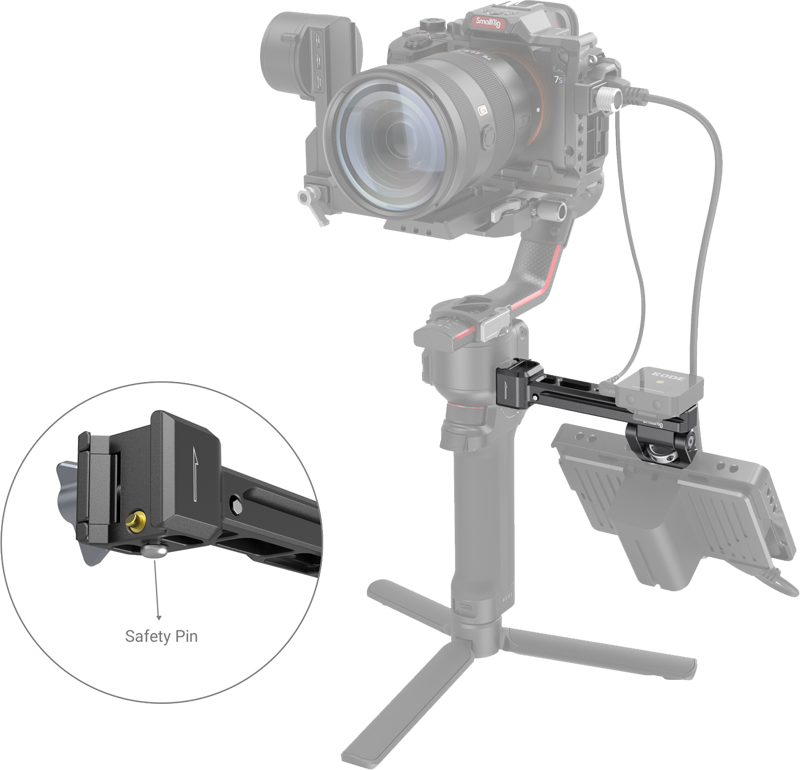 SMALLRIG 2386 Adjustable Monitor Mount for Select DJI & Zhiyun Handheld Gimbals