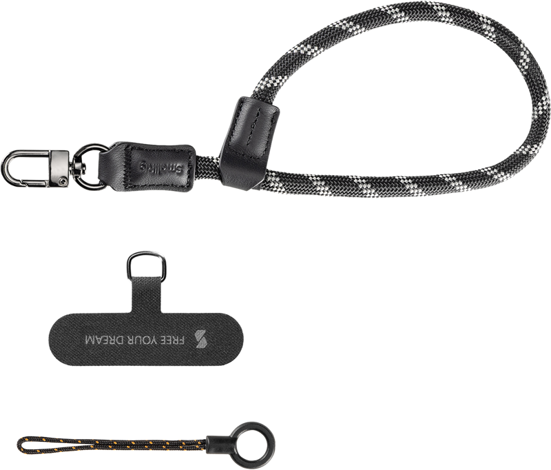 and eco-friendliness—features adjustable length and a sturdy metal hook for hanging phones or accessories like AirPods or keys. Its tool-free installation offers effortless convenience for everyday use.