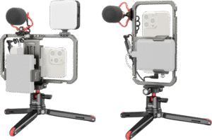 a metal tabletop tripod