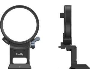 card slot). Supports camera with or without a cage and supports Arca-Swiss / Manfrotto RC2 QR-mounts