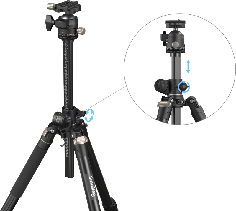 SMALLRIG 4288 Tripod with Lateral Center Column CT200