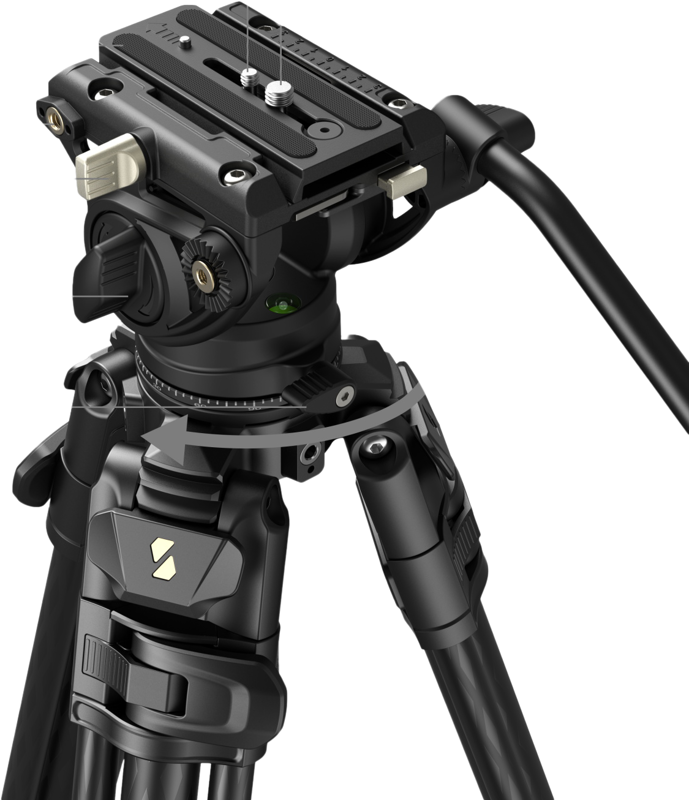 SMALLRIG 5201 Video Carbon Fiber Tripod Kit AD-50 Max