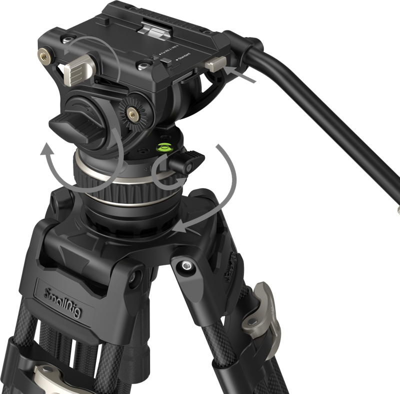 SMALLRIG 3989 Heavy-Duty Carbon Fiber Video Tripod Kit FreeBlazer AD-100