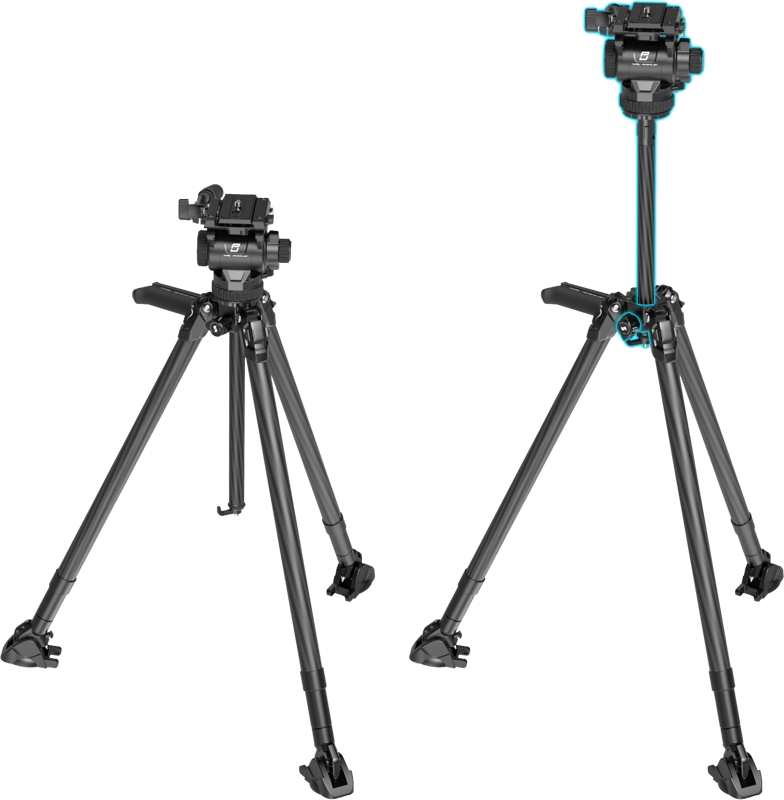 SMALLRIG 4259 x Potato Jet TRIBEX Hydraulic Carbon Fiber Tripod Kit