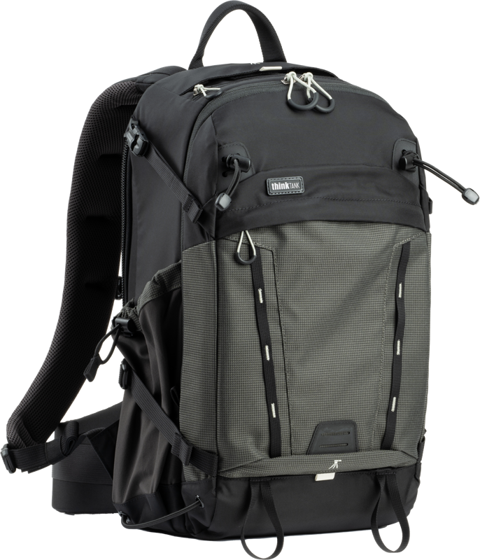 with a rear-panel compartment for photo gear