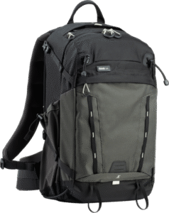 with a rear-panel compartment for photo gear