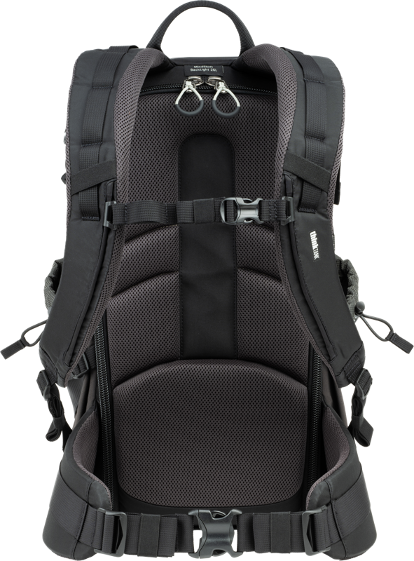 allows you to access your gear without taking off the backpack.You can change lenses or just snap a quick photo by simply by spinning the bag to the front of your body while the waist belt is still secured.