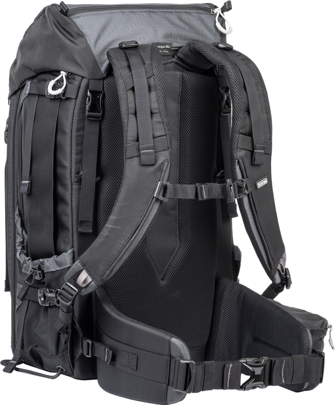11-point adjustable torso harness fits most men and women. The packs also offer ballistic nylon bottom panels for durability