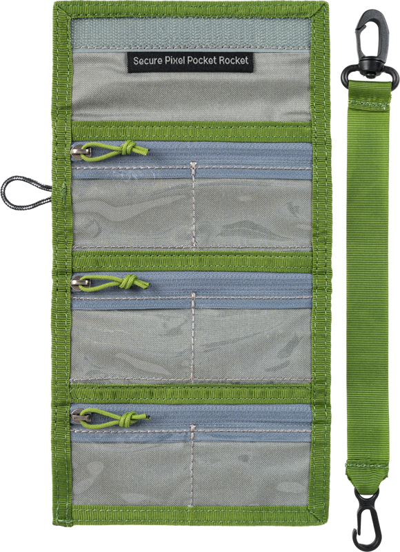 THINK TANK Secure Pocket Rocket (Wallet with Strap: holds 9 SD/CFexpress/Micro) Highland Green