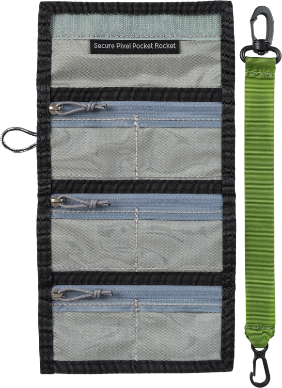 THINK TANK Secure Pocket Rocket (Wallet with Strap: holds 9 SD/CFexpress/Micro) Slate Black