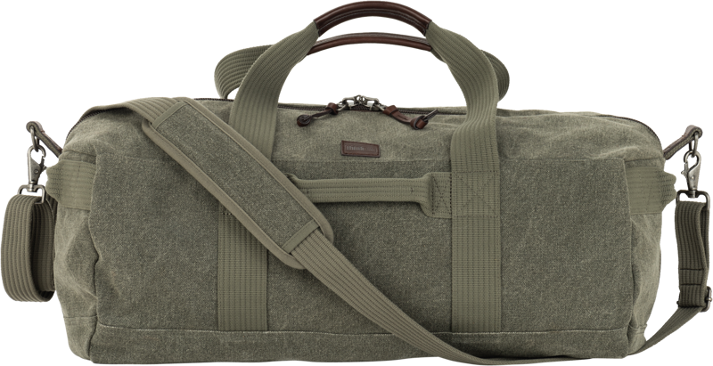 this classic canvas duffel is sized and appointed for the modern traveler. Durable and soft