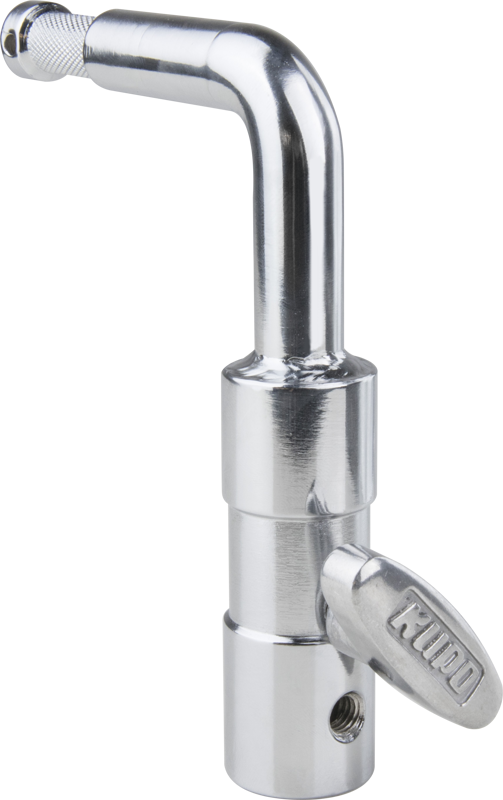 This Right Angle Baby Adapter is made of solid steel and permits a fixed 90-degree angle offset from any Baby Pin.