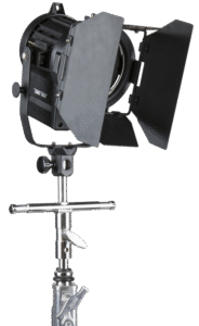 this adapter comes with three 5/8" (16mm) baby male pins and one 5/8" (16mm) baby receiver. Ideal for mounting three lights on a c-stand.