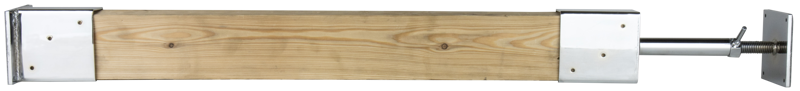 or an overhead beam to hang lighting fixtures by placing cut lumber at each end.
