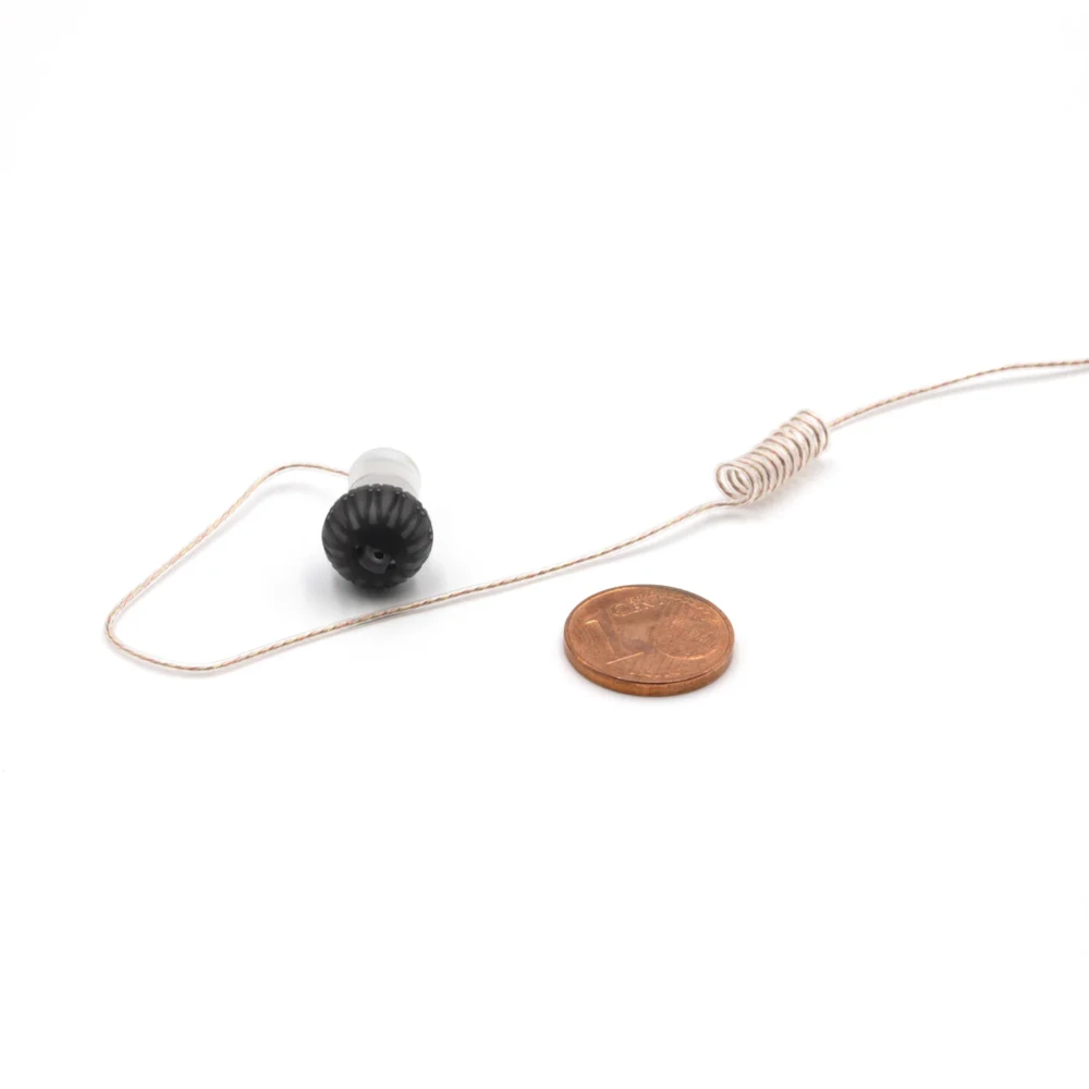 BUBBLEBEE Sidekick Broadcast Earpiece IFB In-Ear Monitor, Mono, Curly, Long Cable