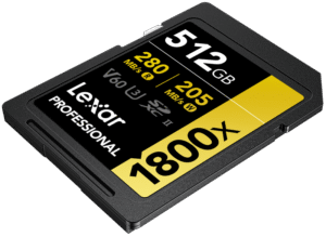 LEXAR SDXC Pro 1800x U3 UHS-II R280/W210 (V60) 512GB