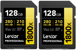 LEXAR SDXC Pro 1800x U3 UHS-II R280/W210 (V60) 128GB - 2pack