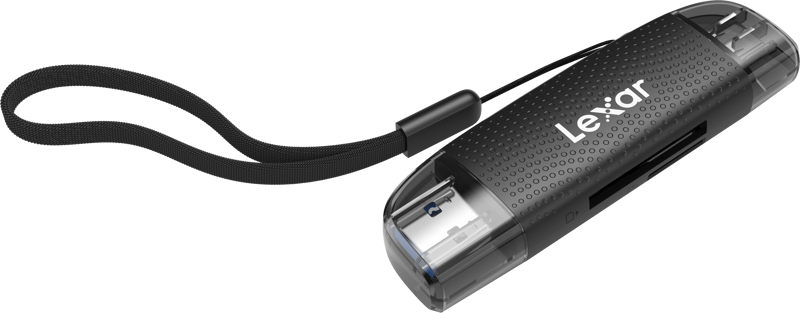 Quickly transfer your files to your Windows or Mac system and USB-C devices with the Dual-Slot USB-A/C Card Reader from Lexar. This card reader is equipped with dedicated UHS-I SDXC and UHS-I microSDXC slots that may be used simultaneously