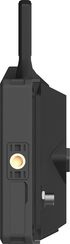 and ~1300 ft (400 m) range with ~60 ms latency. The Pyro 5 delivers 1500‑nit brightness