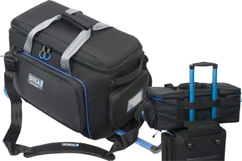 ORCA OR-510 Classic Shoulder Bag Medium w Built-in Trolley // Kit with free OR-128 Medium Case