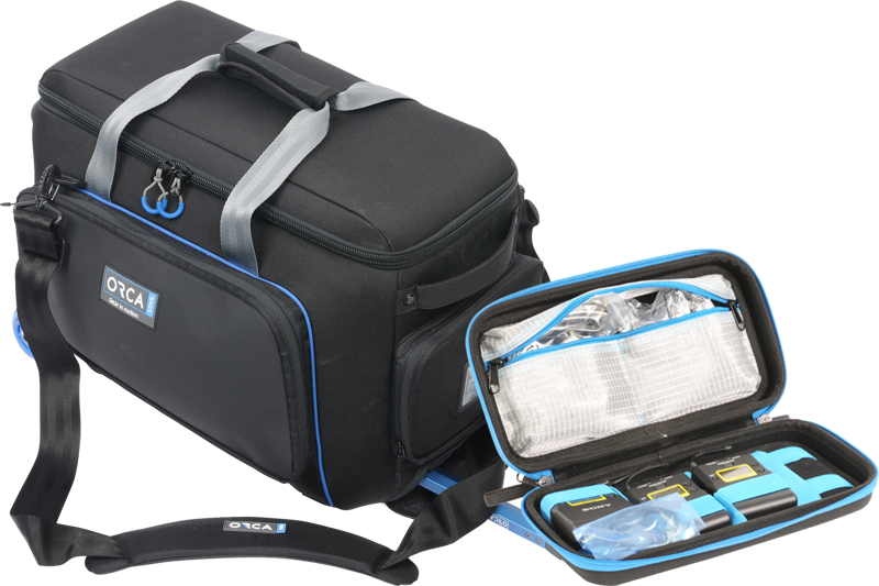 ORCA OR-510 Classic Shoulder Bag Medium w Built-in Trolley // Kit with freeOR-655 Hardshell Acc Bag