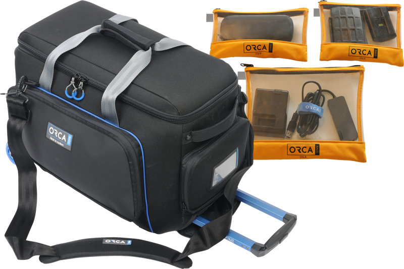 ORCA OR-510 Classic Shoulder Bag Medium w Built-in Trolley // Kit with free OR-599 pouch kit