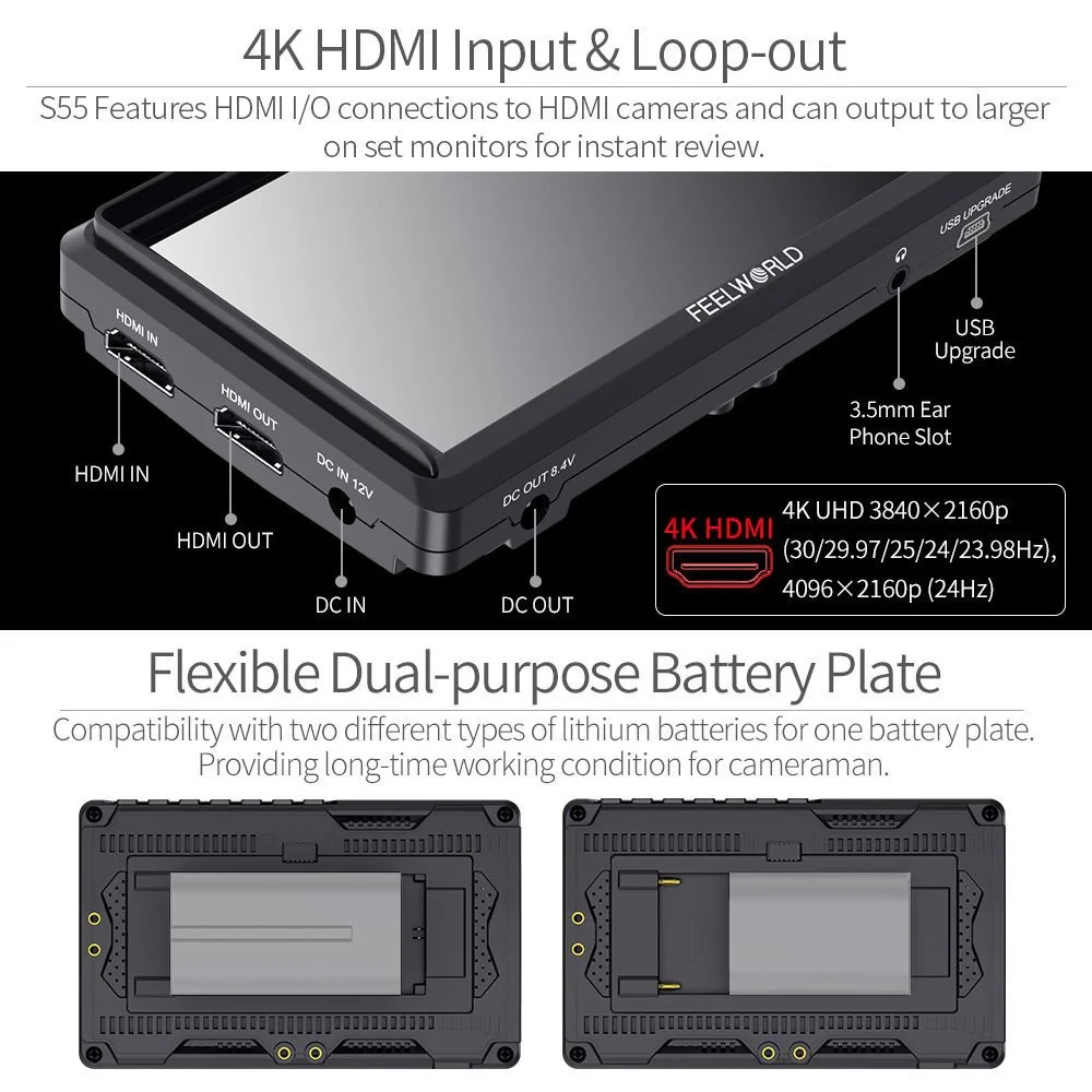 5.5" FEELWORLD Monitor S55 V3