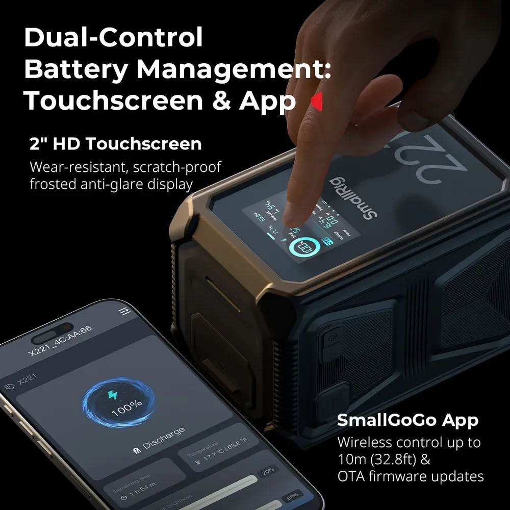 SMALLRIG 4985 X-Touch Smart Triple-Proof V-Mount Battery X221