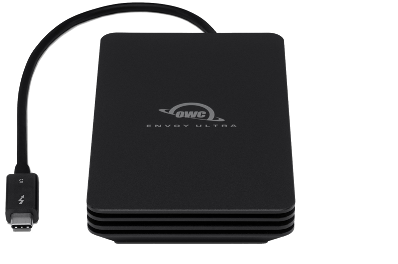 OWC Envoy Ultra Thunderbolt 5 with data rates over 6000MB/s on TB5, 4.0TB