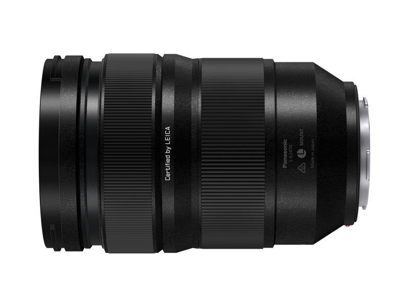 weather sealed 24-70 mm standard zoom lens for the Panasonic Lumix S series of full-frame cameras.