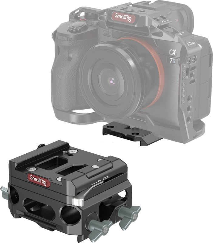 SMALLRIG 3067 Baseplate Lightweight with Dual 15mm Rod Clamp