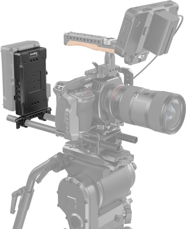 SMALLRIG 3203 Advanced V-Mount Battery Mount Plate with Dual 15mm Rod Clamp