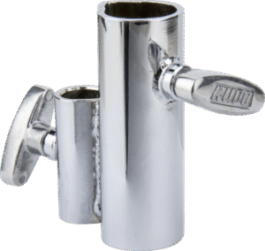 this adapter allows lighting fixtures that come with a junior stud to be mounted on a baby stand.