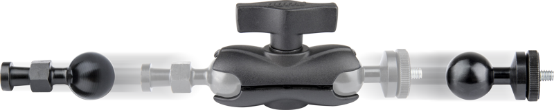 this Super Knuckle features a 5/8" (16mm) hex baby stud which keeps it from rotating while connecting with a Super Convi Clamp.