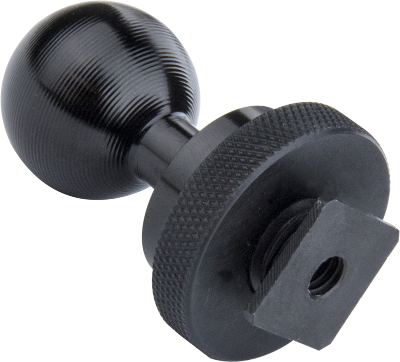 this cold shoe adapter allows for effortless mounting on a camera for attaching any lighting