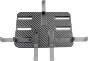 the Super Knuckle Universal Tablet Holder comes with rubber coated aluminum hooks that adjust to nine different positions. Fits almost any sized tablet from 7" to 11" on one side and a ball joint on the other.