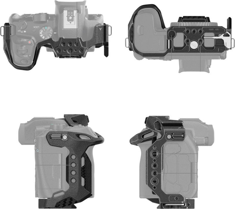 and form-fitting full cage that provide protection and multiple accessory mounting points to your camera.