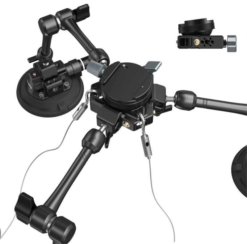 SMALLRIG 3565 All-in-One 4-Arm Suction Cup Camera Mount Kit for Vehicle Shooting SC-15K