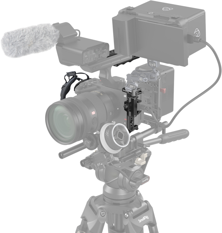 a XLR handle extension rig and a hand strap