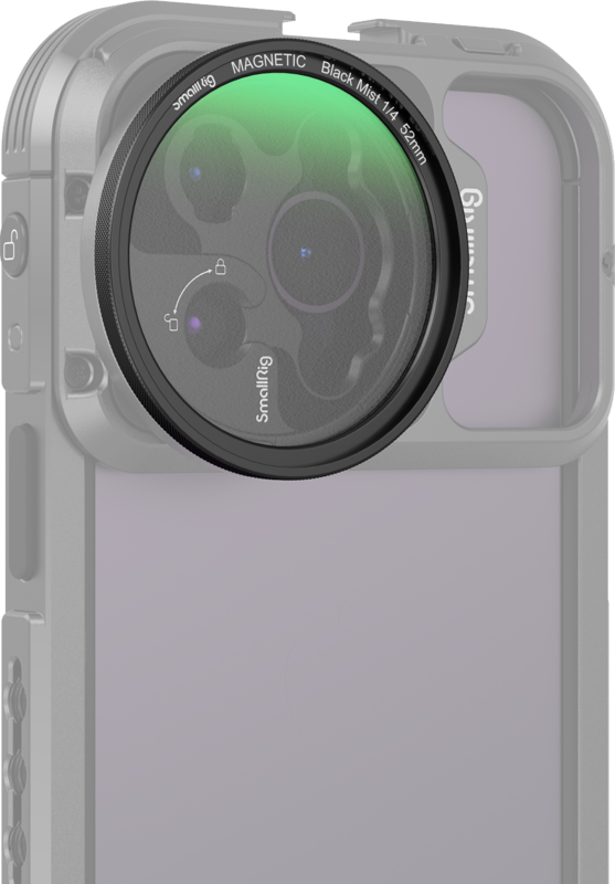 SMALLRIG 4217 MagEase Magnetic 1/4 Effect Black Mist Filter Kit (52mm)