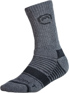 VALLERRET Merino Wool Crew Sock - Grey Winter (size 36-40)